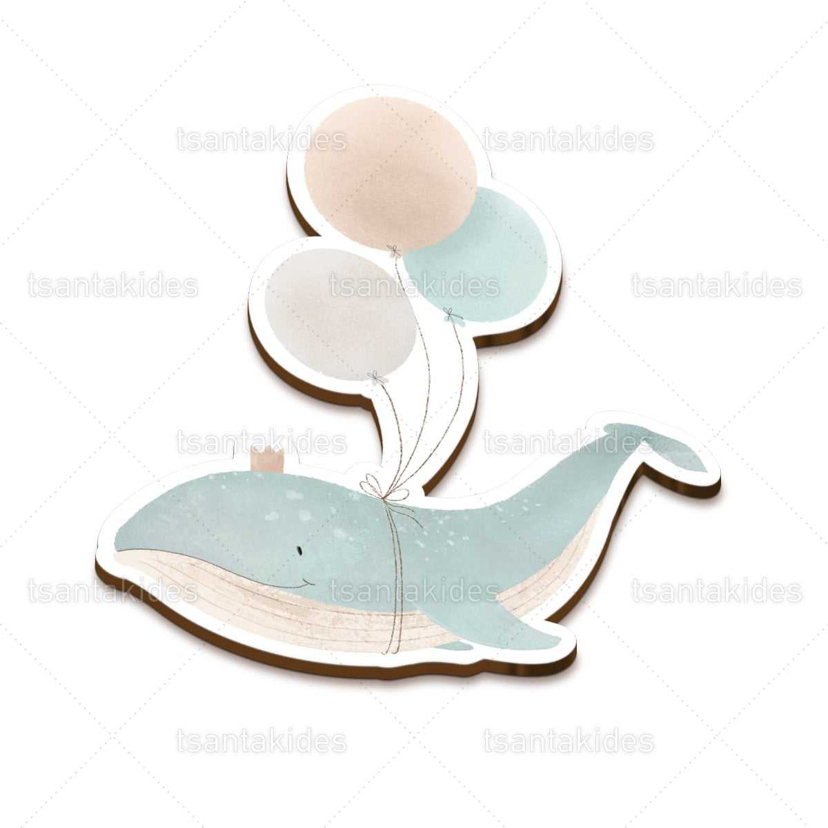 ΞΥΛΙΝΟ ΔΙΑΚΟΣΜΗΤΙΚΟ ΜΠΟΜΠΟΝΙΕΡΑΣ – TS554-1 FLYING WHALE WITH BALLOONS