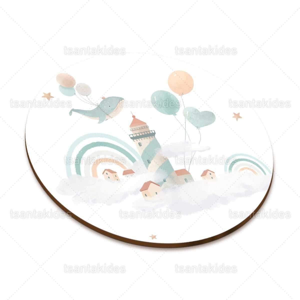 ΞΥΛΙΝΟ ΔΙΑΚΟΣΜΗΤΙΚΟ ΜΠΟΜΠΟΝΙΕΡΑΣ – TS554-2 FLYING WHALE WITH BALLOONS