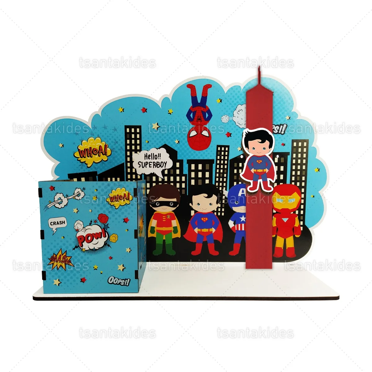 ΞΥΛΙΝΗ ΜΟΛΥΒΟΘΗΚΗ – ΠΛΑΤΗ ΛΑΜΠΑΔΑΣ TS109 SUPERHEROES