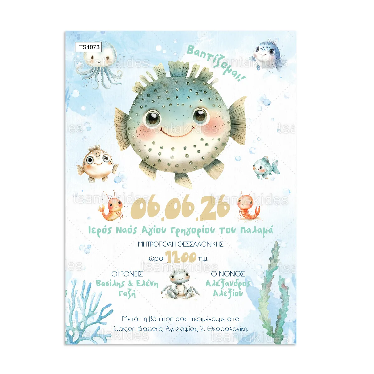 ΠΡΟΣΚΛΗΤΗΡΙΟ ΒΑΠΤΙΣΗΣ – TS1073